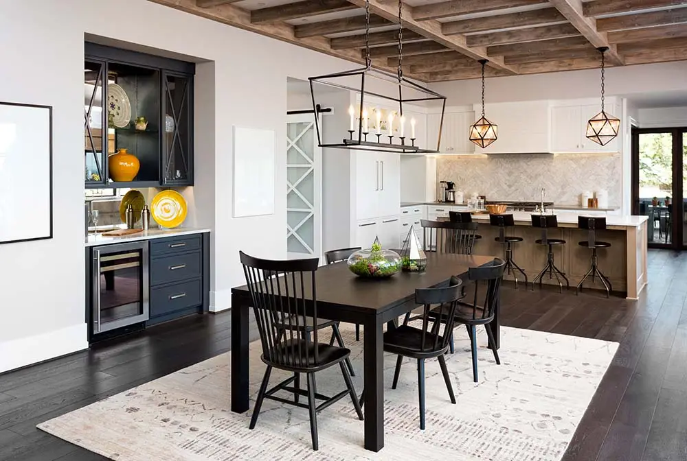 Beautiful Dining Room and Kitchen in New Luxury Home. Has Open Concept